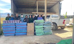 Bắt quả tang xe bán tải chở hơn 2 tấn pháo lậu ở khu vực biên giới