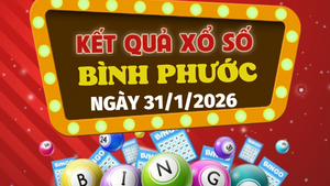 Trực tiếp kết quả xổ số Bình Phước hôm nay 31/1/2026 - XSBP 31/1