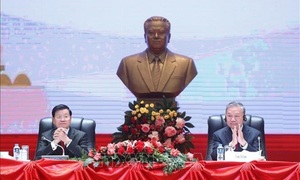 Tổng Bí thư Tô Lâm thông báo kết quả Đại hội XIV Đảng Cộng sản Việt Nam tại Lào