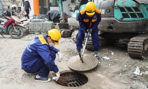 Mục sở thị hầm chống ngập 2.000 m³ dưới sân trường ở Hà Nội