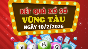 Trực tiếp kết quả xổ số Vũng Tàu hôm nay 10/2/2026 - XSVT 10/2