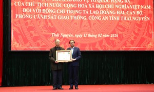 Truy tặng Huân chương Bảo vệ Tổ quốc cho Trung tá CSGT hy sinh ở Thái Nguyên