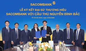 Cầu thủ Nguyễn Đình Bắc trở thành Đại sứ thương hiệu Sacombank