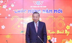 Tổng Bí thư Tô Lâm: VOV đang canh trời giữ sóng, giữ nhịp thông tin cho đất nước