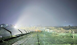 Hình ảnh mới nhất về cầu phao bắc qua sông Lô