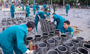 Toàn cảnh trận địa pháo hoa ở Hà Nội chào mừng năm mới Bính Ngọ 2026