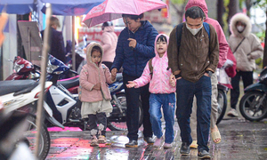 Chiều tối mùng 1 Tết không khí lạnh tăng cường, Bắc Bộ mưa rét hai ngày