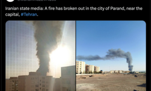 Cháy lớn gần các địa điểm chiến lược tại thủ đô Iran