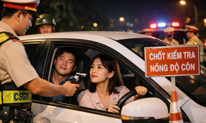 Uống rượu bia, nhờ vợ lái xe qua chốt đo nồng độ cồn có bị xử phạt không?