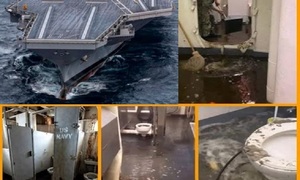 Siêu tàu sân bay Mỹ gặp nạn trên đường tới Iran