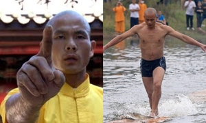 Cao thủ Thiếu Lâm chạy trên mặt nước hơn 100m, luyện tuyệt kỹ với 1 ngón tay
