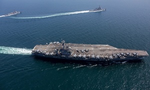 Iran phóng 4 tên lửa đạn đạo tấn công tàu sân bay Mỹ USS Abraham Lincoln