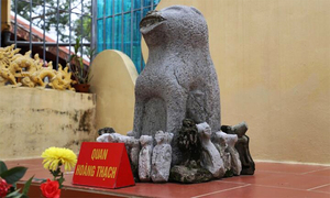 Bí ẩn tượng chó đá 400 tuổi giữa làng cổ Địch Đình