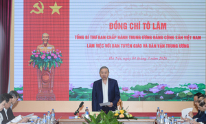 Tổng Bí thư Tô Lâm làm việc với Ban Tuyên giáo và Dân vận Trung ương