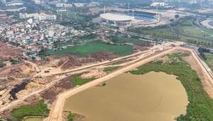 Tăng tốc thi công dự án hồ điều hòa 800 tỷ đồng gần sân Mỹ Đình