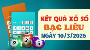 Trực tiếp kết quả xổ số Bạc Liêu hôm nay 10/3/2026 - XSBL 10/3