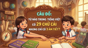 Từ tiếng Việt nào có 29 chữ cái nhưng chỉ có 3 âm tiết?