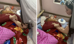 Nghẹn ngào khoảnh khắc bà nội 90 tuổi khóc khi nằm tiễn cháu gái về nhà chồng