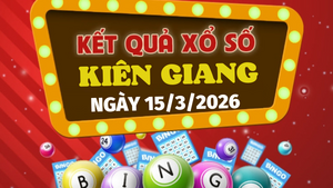 Trực tiếp kết quả xổ số Kiên Giang hôm nay 15/3/2026 - XSKG 15/3