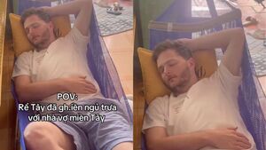 Làm rể miền Tây, chàng trai Mỹ cũng 'lây' thói quen ngủ trưa trên võng