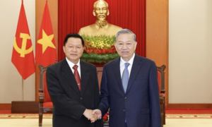 Tổng Bí thư Tô Lâm tiếp Bộ trưởng Bộ Công an Lào