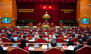 Toàn cảnh phiên khai mạc Hội nghị lần thứ 2 Ban Chấp hành Trung ương khóa XIV