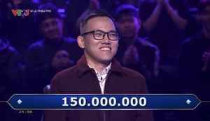 Chàng trai ẵm 150 triệu đồng, lập kỷ lục mới tại 'Ai là triệu phú'