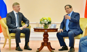 Thủ tướng Phạm Minh Chính tiếp lãnh đạo Công ty Đường sắt Liên bang Nga