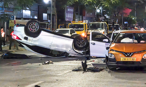 Hiện trường ô tô 'điên' tông liên hoàn khiến 2 người bị thương