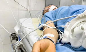 Dông lốc quật đổ cây, nữ công nhân môi trường cứu 2 học sinh rồi bị trọng thương