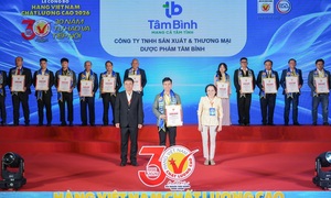Dược phẩm Tâm Bình lần thứ 8 đạt danh hiệu Hàng Việt Nam chất lượng cao