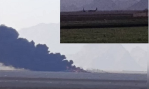 Hình ảnh vận tải cơ Mỹ cháy rụi trong nhiệm vụ giải cứu phi công 