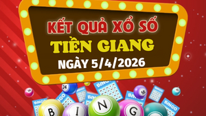 Trực tiếp kết quả xổ số Tiền Giang hôm nay 5/4/2026 - XSTG 5/4