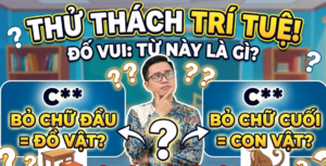 Từ gì bỏ chữ đầu là đồ vật, bỏ chữ cuối lại thành con vật?