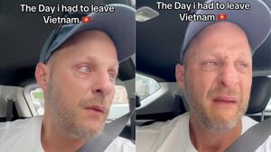 Khách Tây khóc sụt sùi khi rời Việt Nam, hứa mua vé một chiều để quay lại