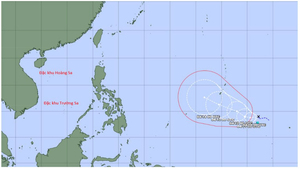 Áp thấp nhiệt đới hình thành ở Tây Bắc Thái Bình Dương, khả năng mạnh thành bão
