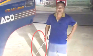 Tài xế xe tải BKS 98C-247.56 cầm dao chặn đầu xe, dọa chém người