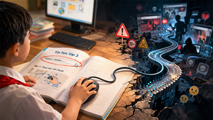 Link web đen trong sách lớp 3: Cú click vào khoảng trống kiểm duyệt