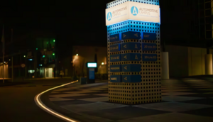 Công nghệ vạch kẻ đường phát sáng giúp tăng an toàn khi trời mưa bão