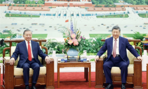 Tổng Bí thư, Chủ tịch nước Việt Nam - Trung Quốc và hai phu nhân dự tiệc trà