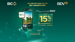 BIC giảm 15% phí bảo hiểm sức khoẻ cao cấp chào mừng ngày thành lập BIDV