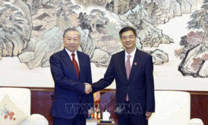 Tổng Bí thư, Chủ tịch nước Tô Lâm hội kiến Bí thư khu ủy Khu tự trị dân tộc Choang Quảng Tây