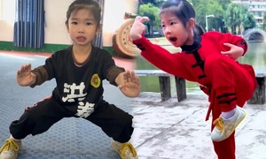 Thần đồng võ thuật 5 tuổi là hậu duệ của Hoàng Phi Hồng khổ luyện đến bật khóc
