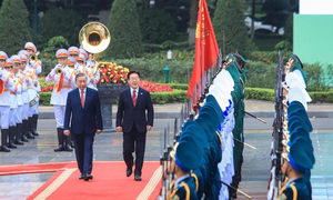 Tổng Bí thư, Chủ tịch nước Tô Lâm chủ trì lễ đón Tổng thống Hàn Quốc Lee Jae Myung