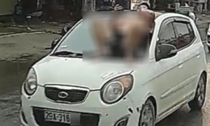 Xác minh clip người đàn ông cởi trần nằm trên nắp capo ô tô đang chạy ở Hà Nội