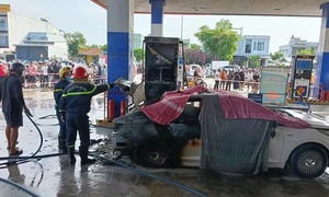 Công an Đà Nẵng thông tin nguyên nhân vụ cháy ô tô tại cây xăng, 2 người chết