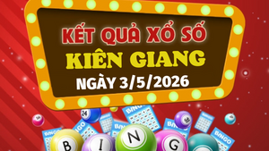 Trực tiếp kết quả xổ số Kiên Giang hôm nay 3/5/2026 - XSKG 3/5