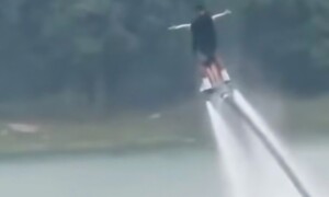 Nguyên nhân sự cố flyboard rơi tự do khiến 2 người gặp nạn ở Ninh Bình