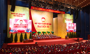Toàn cảnh khai mạc Đại hội đại biểu toàn quốc MTTQ Việt Nam lần thứ XI