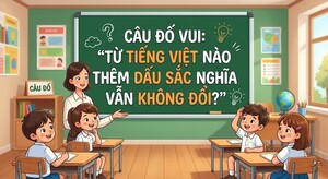 Từ tiếng Việt nào thêm dấu sắc nghĩa vẫn không đổi?
